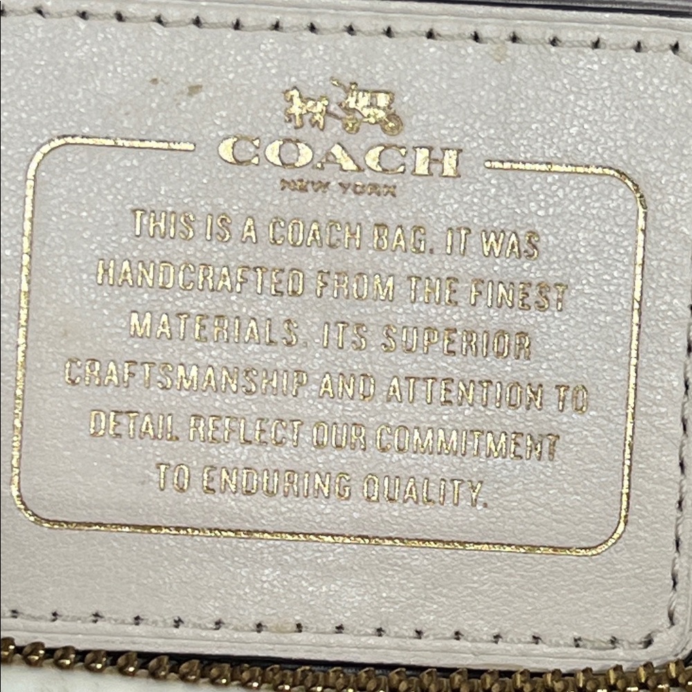 Coach Ivory Croc-Embossed Satchel - Picture 12 of 16